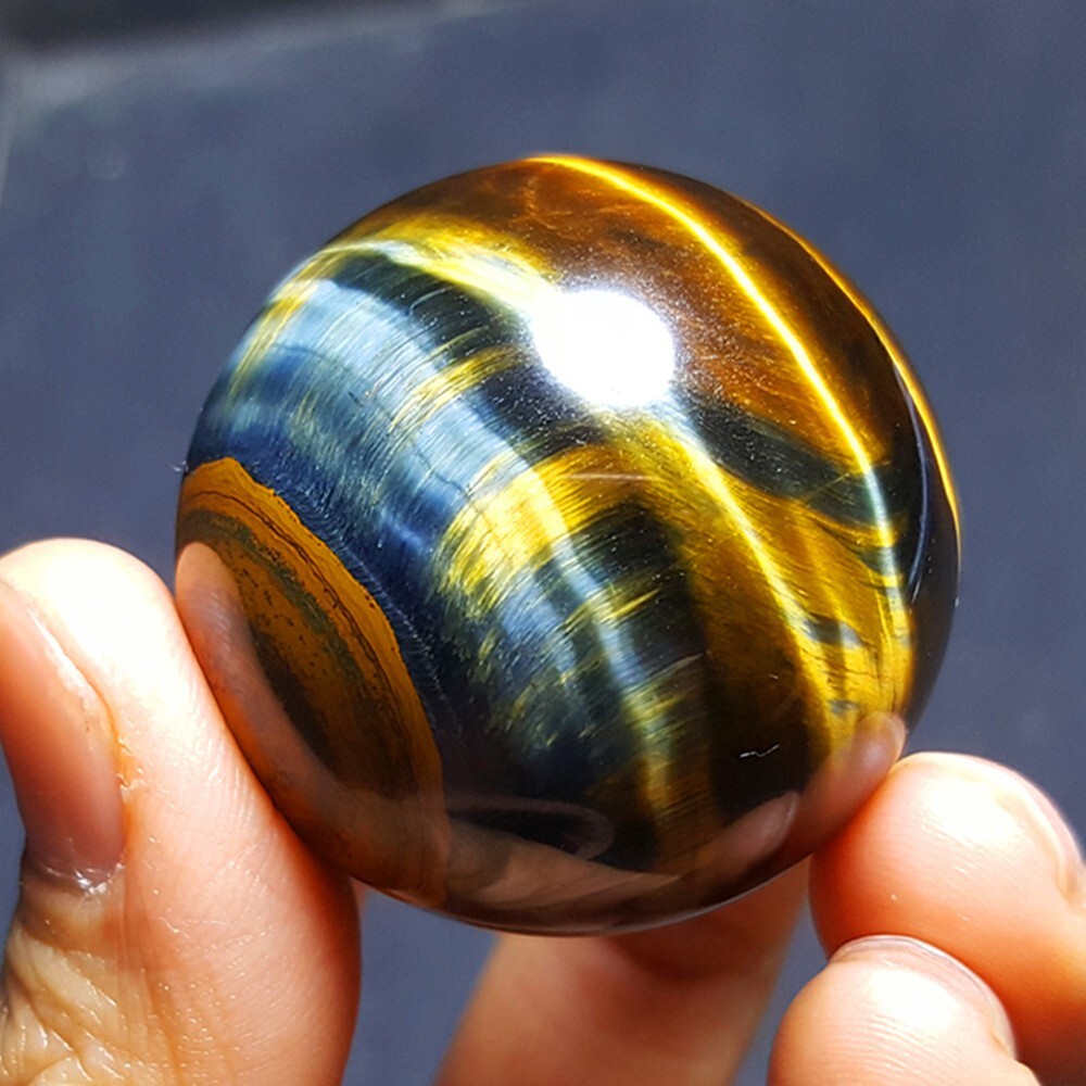 HOT76.9G 38MM Natural Tiger eye Sphere Ball 54A51 | eBay