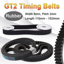 GT2/2GT Closed Loop Timing Belts Rubber Width 6mm Pitch 2mm for 3D Printer CNC