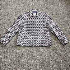 Doncaster Woven Plaid Purple Colorful Wool Blend Button Front Blazer Jacket 12