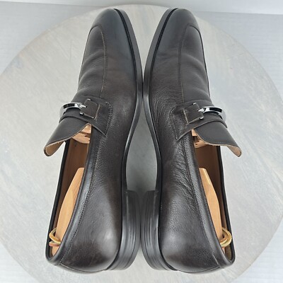 Hugo Boss Brown Leather Horse Bit Loafers 50418261 Men’s Size 11 Hugo Boss Brown Leather Horse Bit Dress Loafer Shoes  main image 3