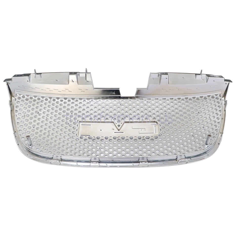 Parrilla de parachoques delantera de malla de orificio redondo cromada para GMC Yukon Denali 2007-14 Foto 2 de 4