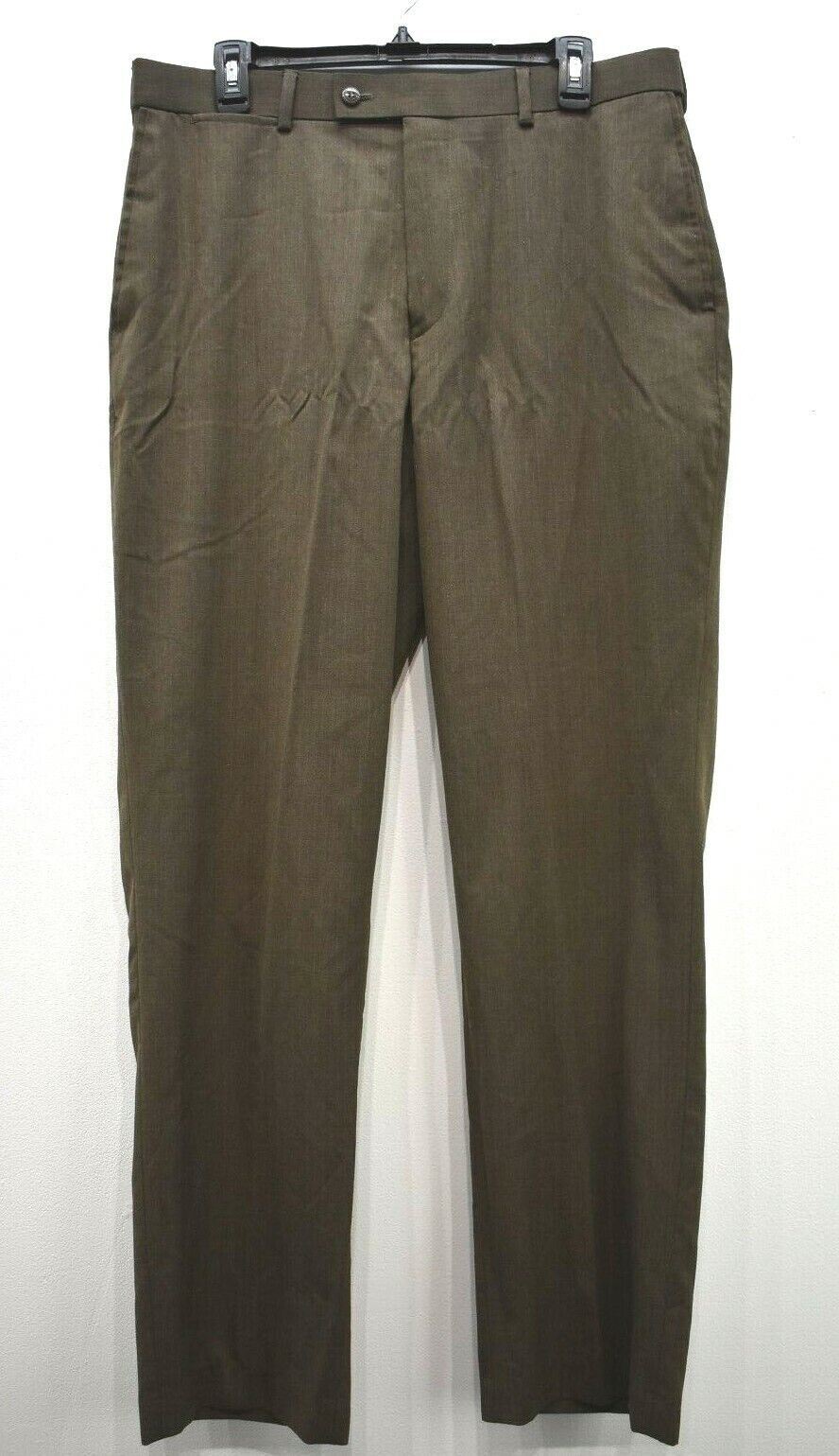 Louis Raphael Pants Louis Raphael Men Flat Front Straight Leg Wool Blend Dress Slack Pants ...
