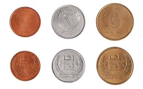 Afghanistan 1-5 Afghanis, 3 Pieces Set, 2004-2005, KM #1044-1046, Mint