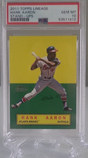 Topps 2011 Lineage Hank Aaron Stand-Ups Insert PSA 10 Atlanta Braves Baseball