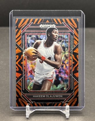 2023-24 PANINI PRIZM DRAFT #80 Hakeem Olajuwon Choice Tiger Stripe Case Hit SSP