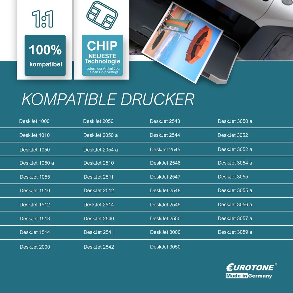 Eurotone 2er Pack Druckerpatronen Für HP 301XL – Ersetzt CH563EE (Schwarz) & CH564EE (Farbe), Kompatibel Mit Vielen HP Druckern