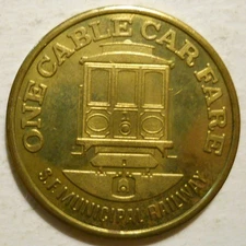 San Francisco Municipal Railway (California) transit token - CA760S