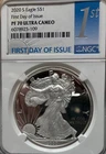 2020-S American Silver Eagle - NGC PR70 ULTRA CAMEO  FDI