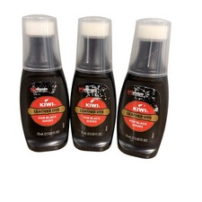 Kiwi Leather Dye Shoe Polish For Black Shoes 75mL Lot Of 3 New Water Resistant