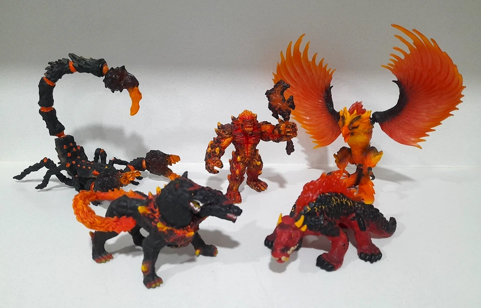 Schleich Eldrador Lava Monsters figures Bundle Scorpion Golem HellDog Fire Eagle - Image 2 of 4