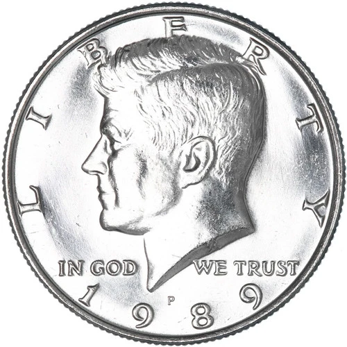 1989 P Kennedy Half Dollar Uncirculated from Mint Set