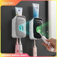 Mengni Automatic Toothpaste Dispenser  Toothbrush Holder   Wall-mount   