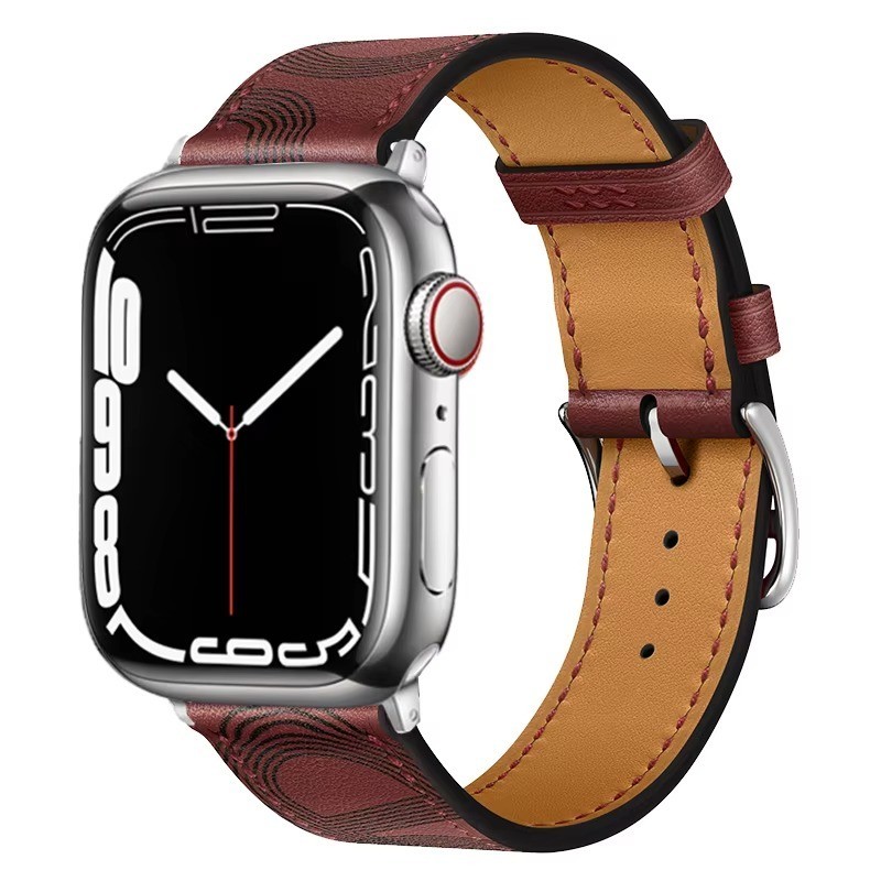 Genuine Leather Strap Watch Band for Apple Watch Series  7 6 5 4 3 2  SE 38-49MM