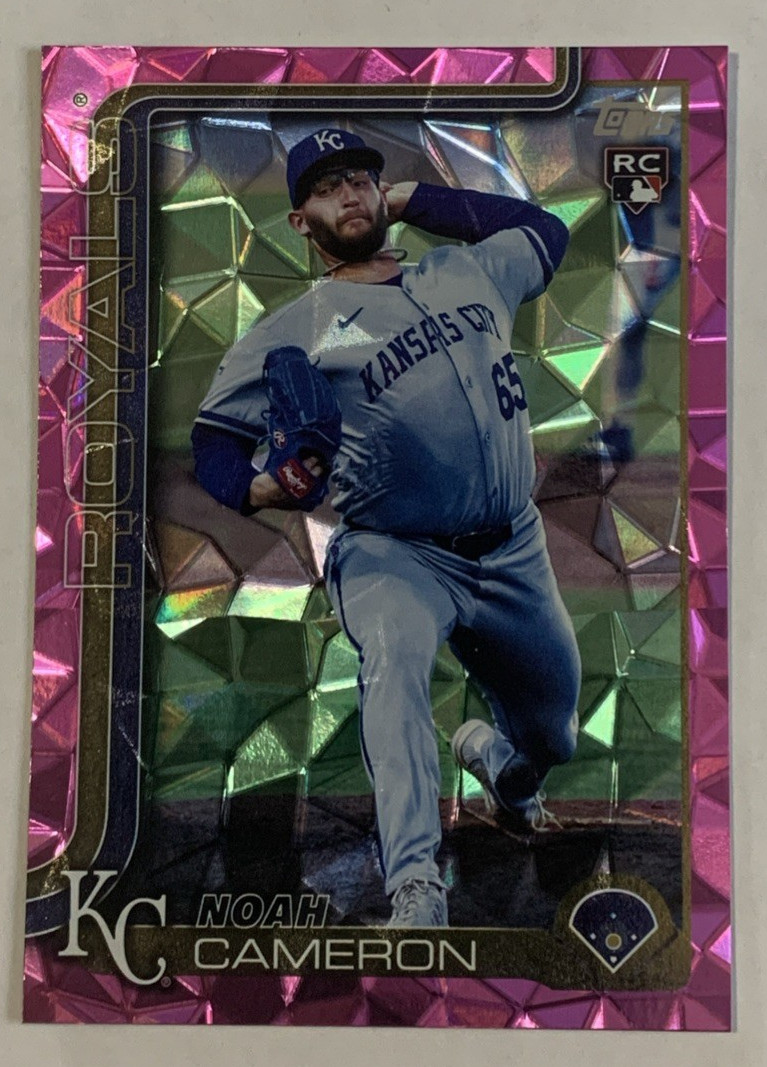 2025 Topps Update Pink Diamante Rookie Noah Cameron Kansas City Royals US 65