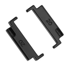 1 Pair Metal Watch Band Adapter 20 To 22mm Watch Strap Connection Adapter (Black