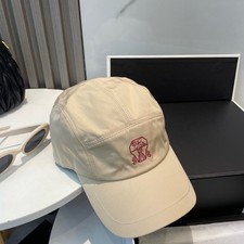 Brunello Cucinelli Mens Baseball Cap Lightweight Thin Summer Sun Peaked Hat New