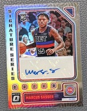 2023-24 Panini Donruss MARCUS SASSER🏈Optic Signature Series #SS-SAS Silver Holo