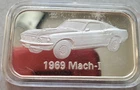 1969 Mach 1 One Oz Silver Bar
