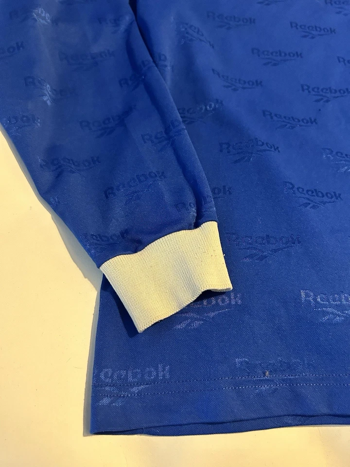 1980s Umbro Jersey blue long sleeved T shirt Football goalkeeper Vintage Mens M - Image 4 of 4