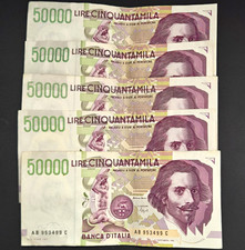 Italien Banknoten Lot 50.000 Lire (Cinquantamila) Banca d&rsquo;Italia