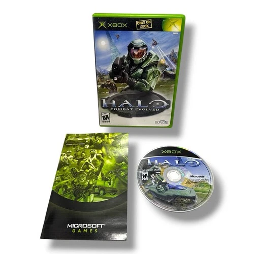 Halo: Combat Evolved (Microsoft Xbox, 2001) w/ Insert Tested Working