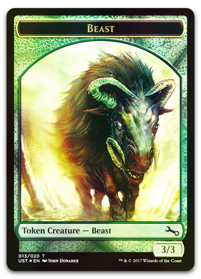 Beast Token #13 (Foil) (NM) Unstable UST Magic MTG