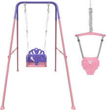 Foldable Toddler Swing Set and Baby Jumper, Indoor  Outdoor Use, Baby Bouncer J
