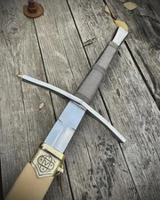custom Handmade high Carbon Steel Medieval hunting |survival Sword With Scabbard