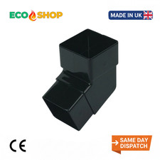 Square Rain Gutter Offset Bend 65mm 112.5° Rainwater System uPVC High Quality