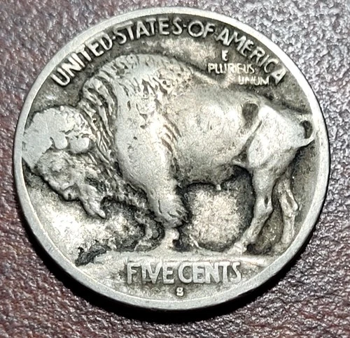1913-S Type 1 Buffalo Nickel VF Very Fine Original Toning Better Date 5c Coin