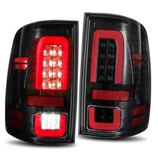 Black Full LED Tail Lights Brake Rear Lamps Blackout Style Upgrade Clear Lens