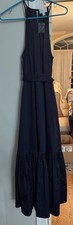 MILLY Dress Beautiful - Navy Size 10 - Long Pleated At Bottom
