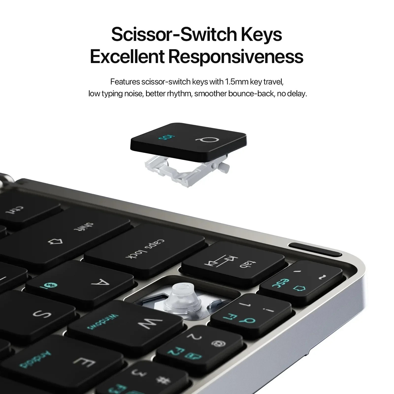 Tastiera Bluetooth pieghevole touchpad supporto telefono tastiera wireless tablet PC foto 3