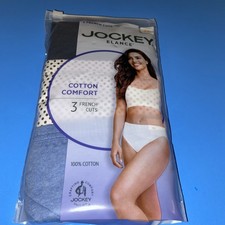 NEW Jockey Elance Set Of 3 Cotton Comfort French Cut Panties /7/ LARGE