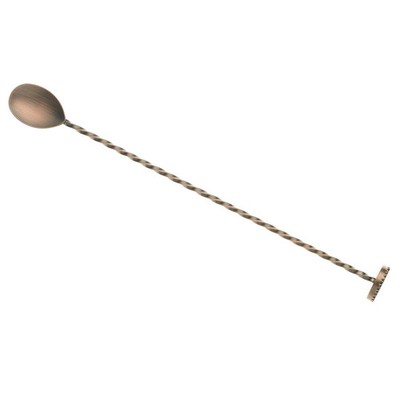 Mercer Culinary Barfly 11.8'' Stainless Steel Twisted Bar Spoon w/ Muddler
