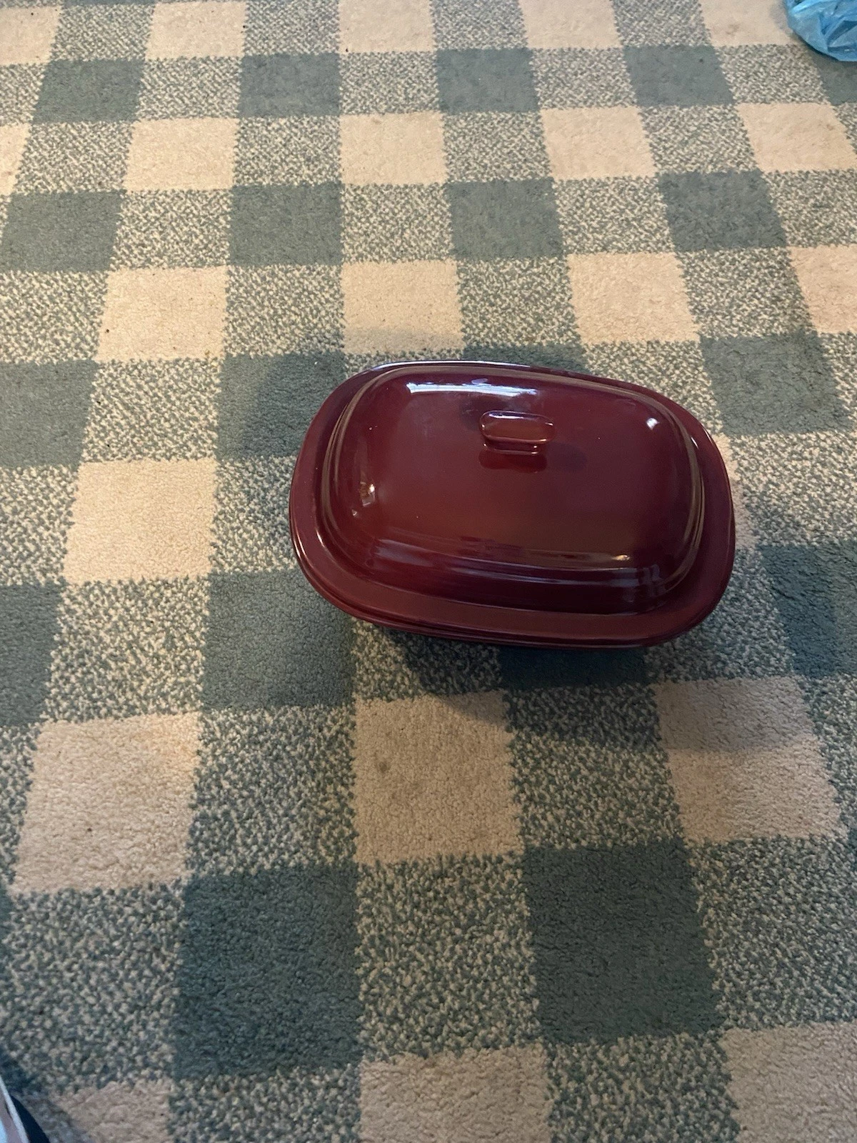 Pampered Chef Cranberry Covered Oval 3.1 qt Baker Stoneware Casserole Deep Dish
