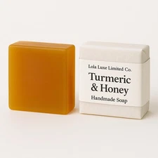 Turmeric & Honey Handmade Soap Bars- $4.50 for BIG 6 oz Bar! Bulk Discounts