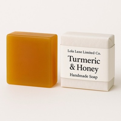 Turmeric & Honey Handmade Soap Bars- $4.50 for BIG 6 oz Bar! Bulk Discounts