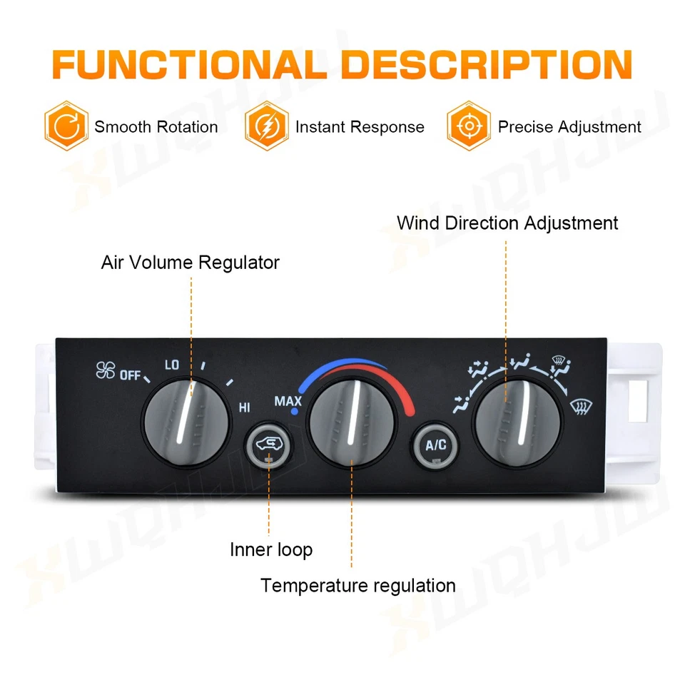 A/C Climate Control Switch For 1996 1997 1998 1999 Chevrolet K1500 Suburban - Image 3 of 4