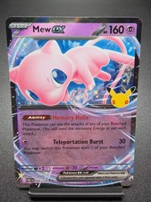Carta Pokemon Mew ex 066/128 30° Celebrazione Doppia Rara
