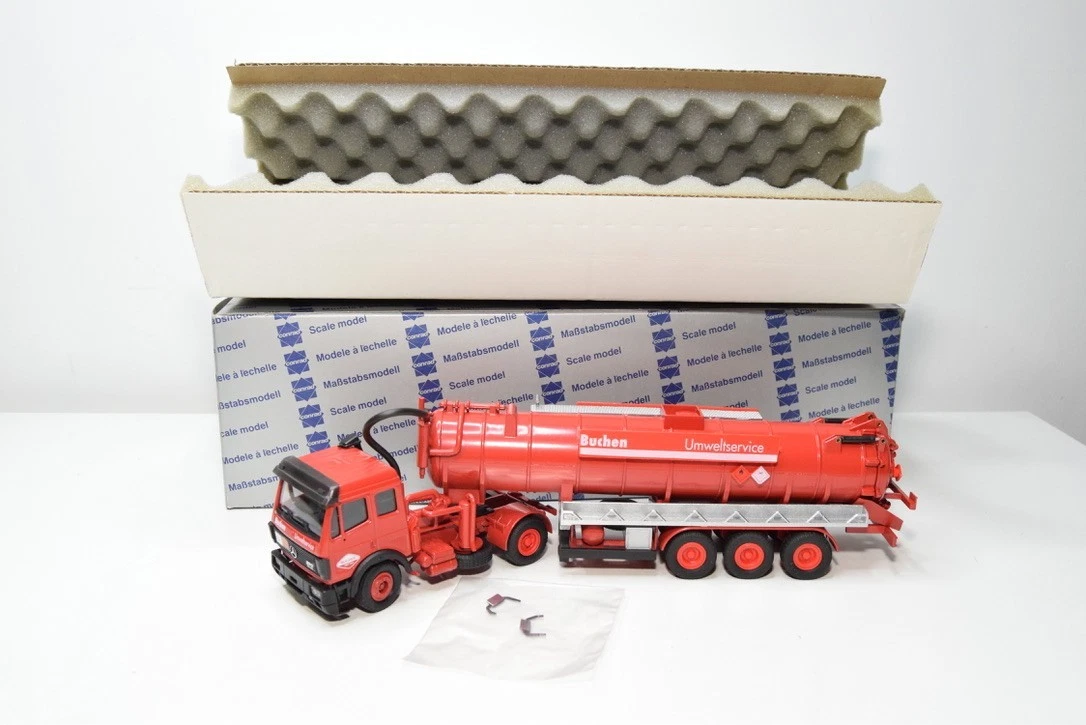 Conrad 1/50 – Bus Autobus Mercedes O405G Rouge – Très Bon état Avec Boîte