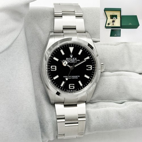 New 2026 Rolex Explorer 124270 36MM Smooth Oyster Black Steel Box Paper