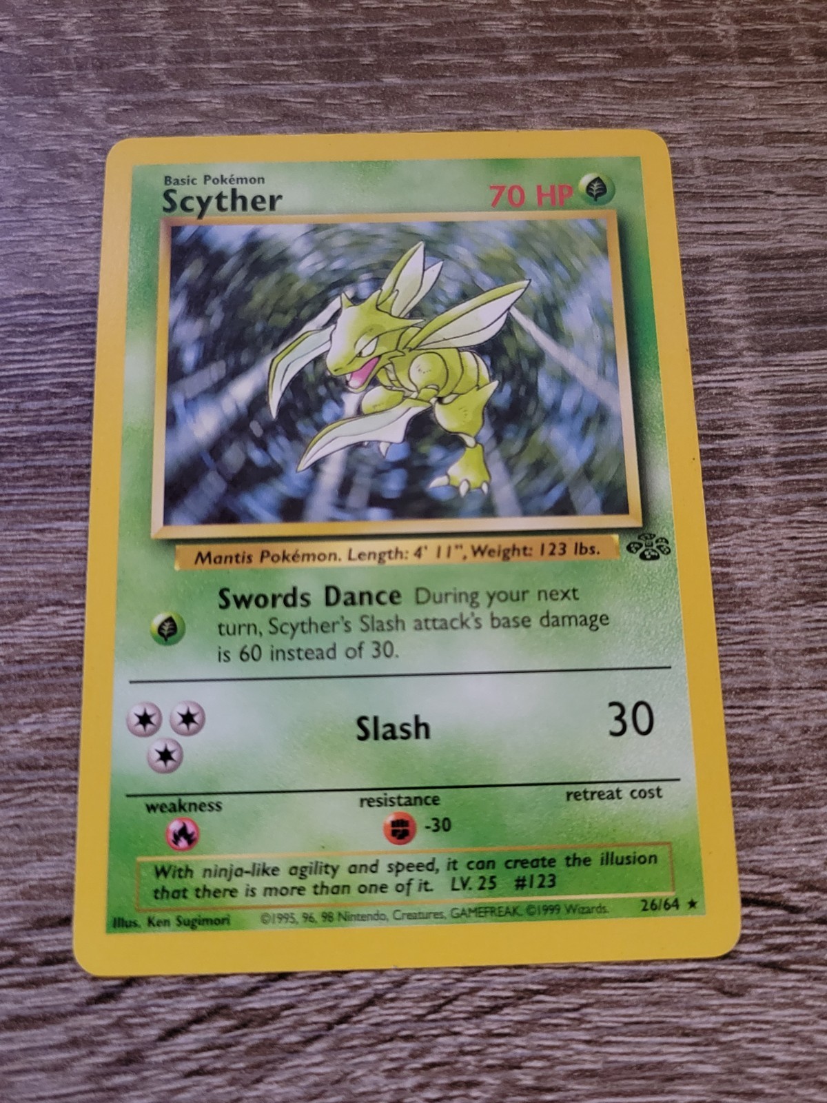 Scyther (26) - Jungle 26/64 Pokemon Card NM - Non Holo