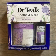 Dr Teal  s Epson Salt Soak Foaming Bath Soothe  Sleep Set Lavender NEW