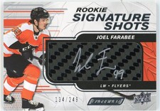 2019-20 Engrained Rookie Signature Shots Joel Farabee Stick /249 #RSS-JF