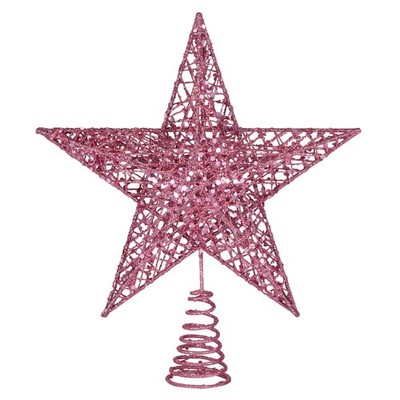  Amosfun 25cm Weihnachtsbaum Iron Star Topper Glitzernde