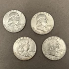 1963 Franklin Half Dollar Silver Business Strike Coin Set of 4 90 Silver