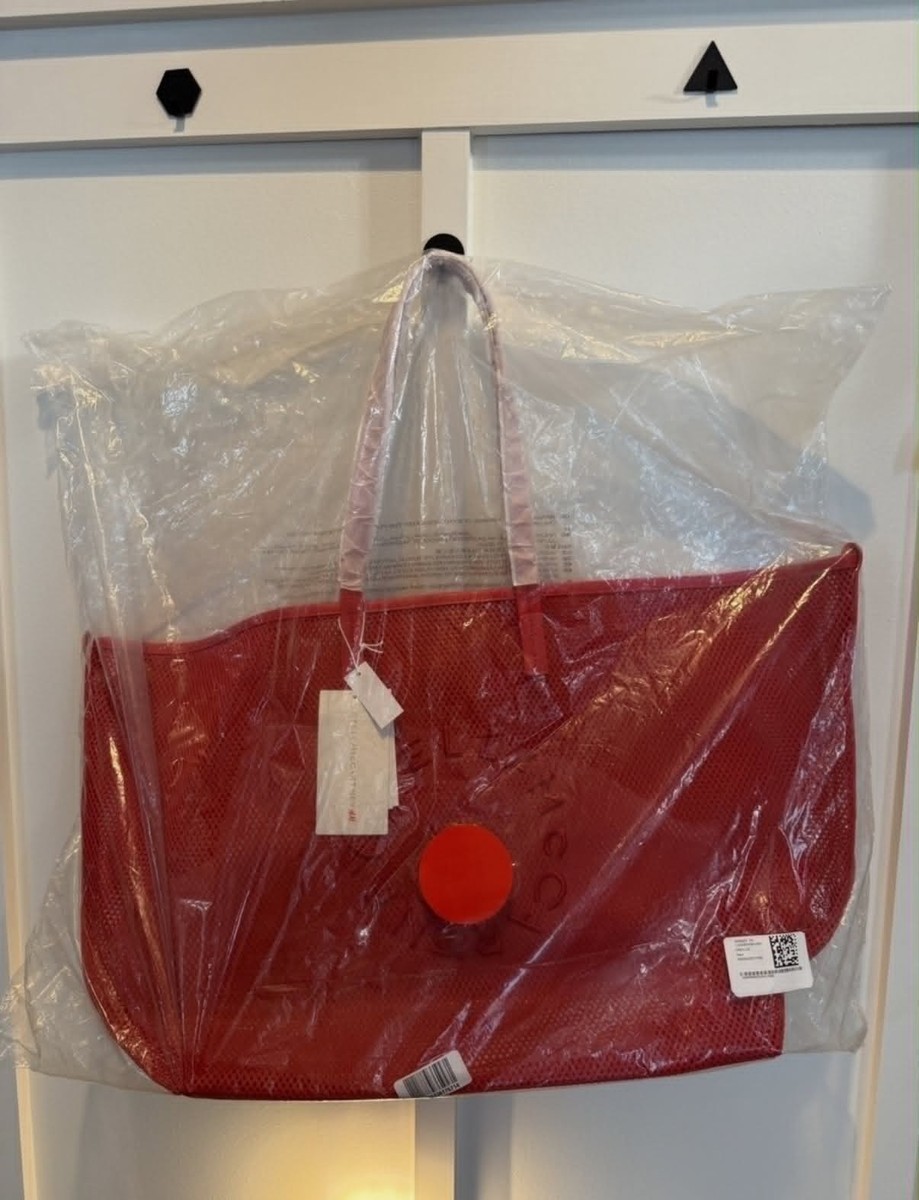 Stella Mccartney x H&M Large Mesh Tote Bag in red colour | eBay