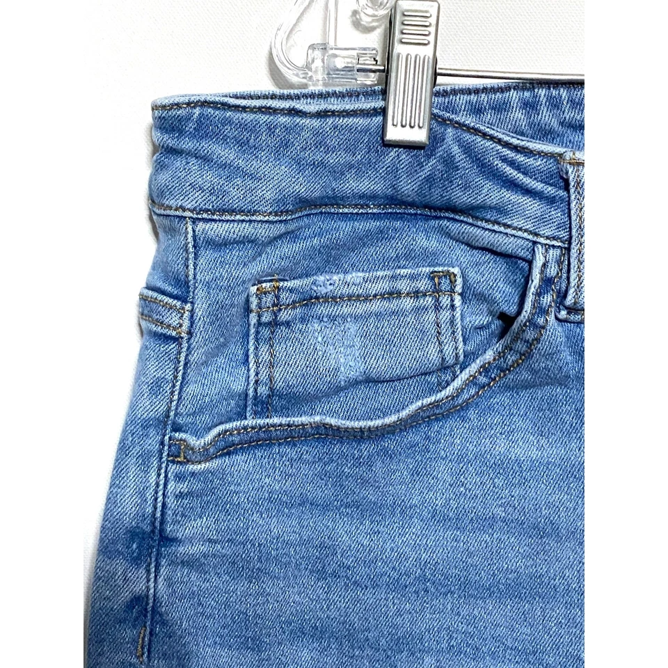 Pantalones Cortos de Jean Ava & Viv Denim Plus 22W Puños Deshilachados Dobladillo Crudo Grunge Informales Elastizados Foto 4 de 4