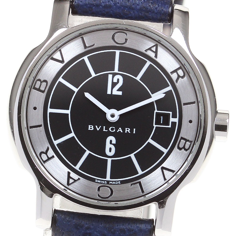 Bvlgari Solo Tempo Quartz Black Dial Watch Bvlgari *New* Ref. 103219 Solotempo 41mm DLC Steel Black  main image 4